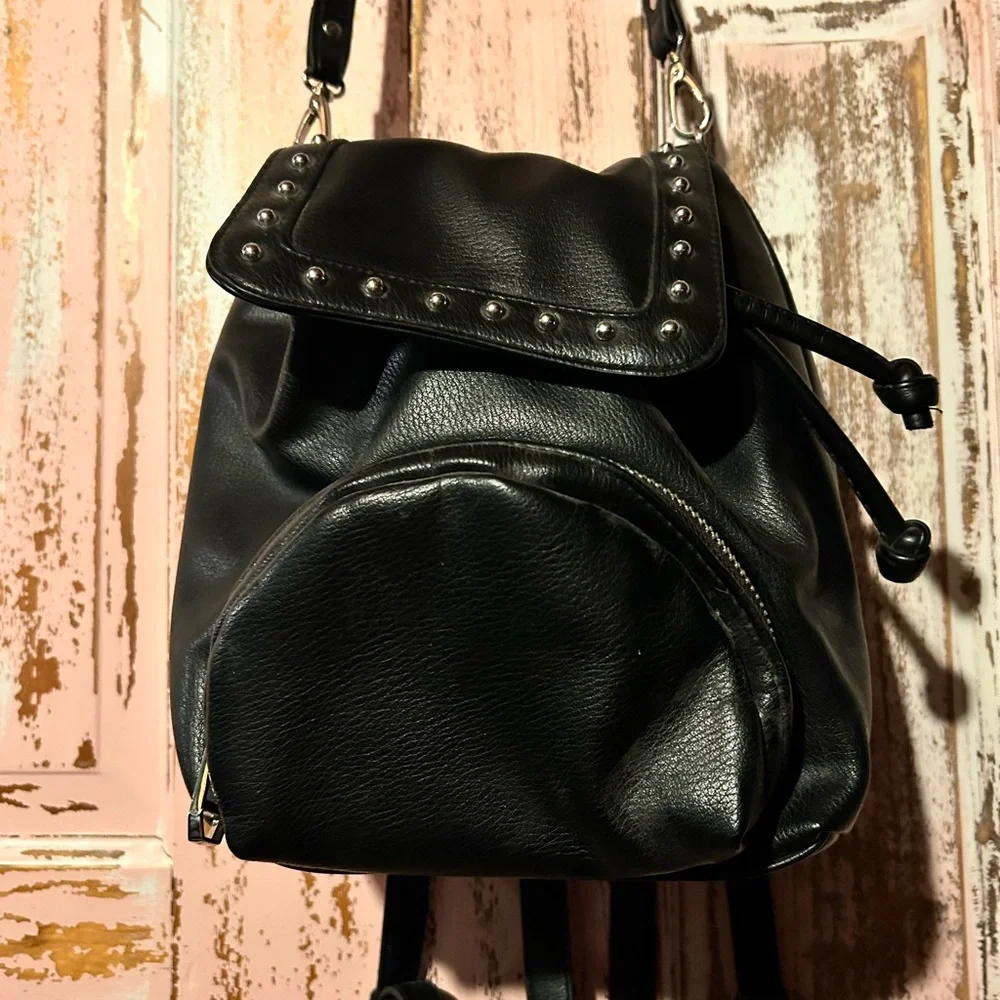 Backpack Black with Stud Accents